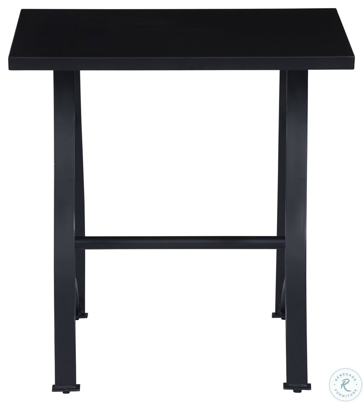 Matte Black Square End Table D551649
