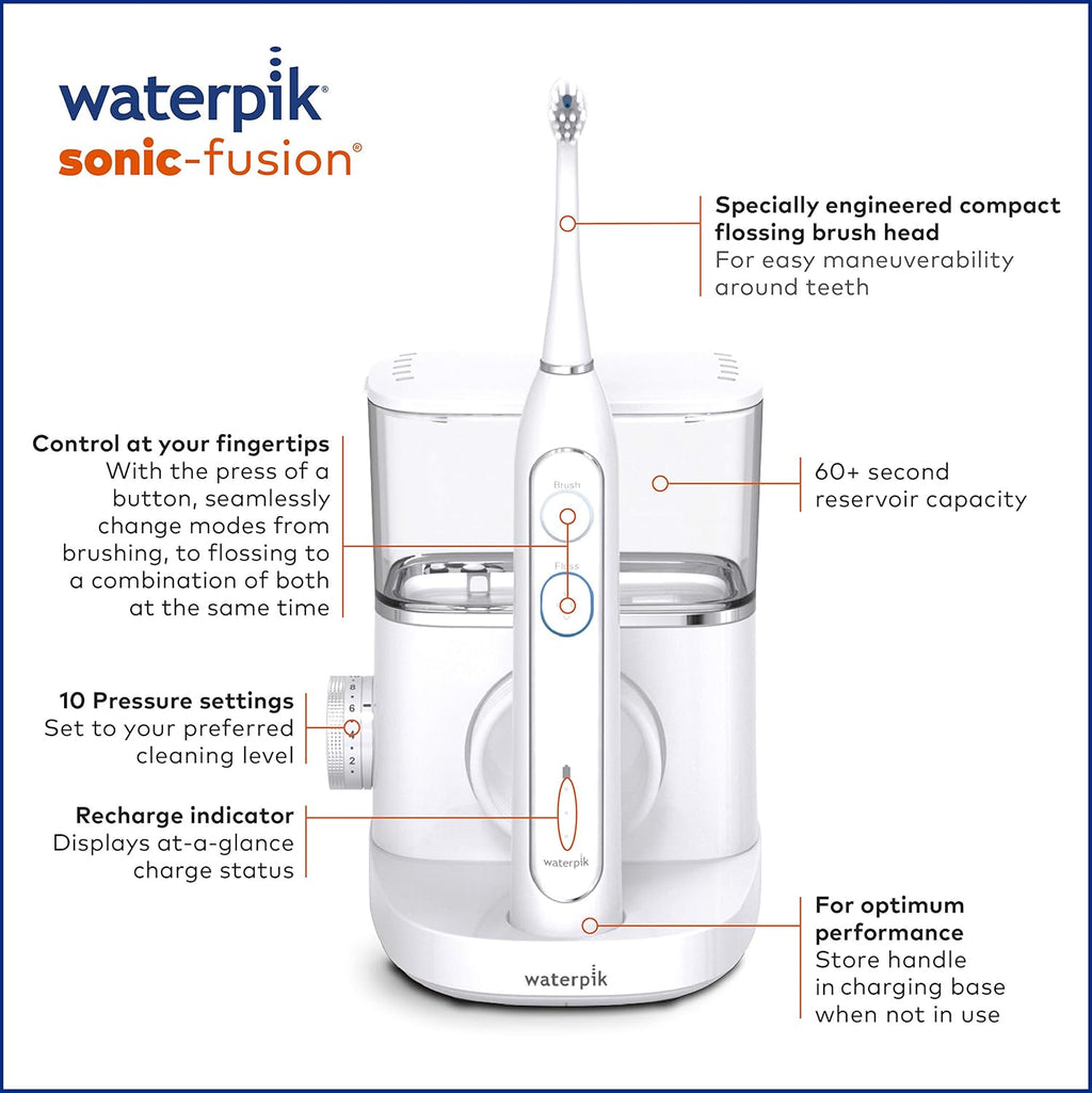 White Electric Toothbrush and Water Flosser Combo W70939
