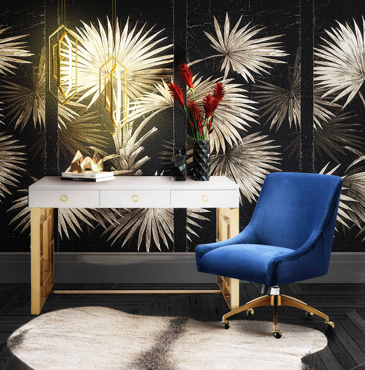 Navy Office Swivel Chair L66863
