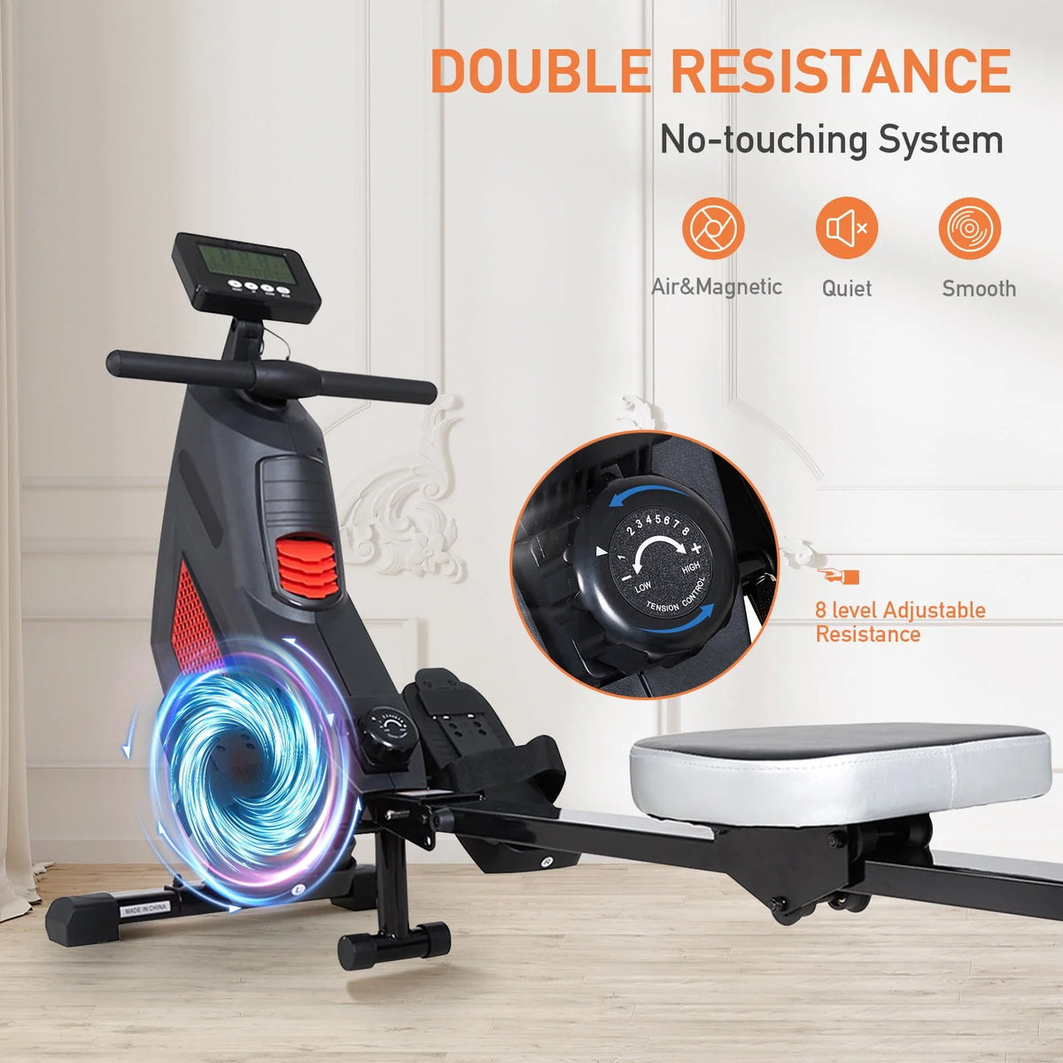 Folding Magnetic Air Rowing Machine W913