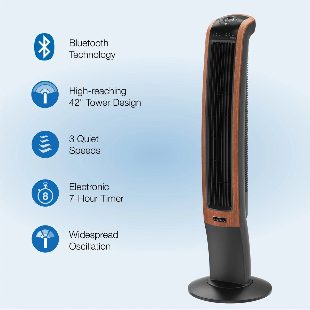 Black Oscillating Tower Fan G7501