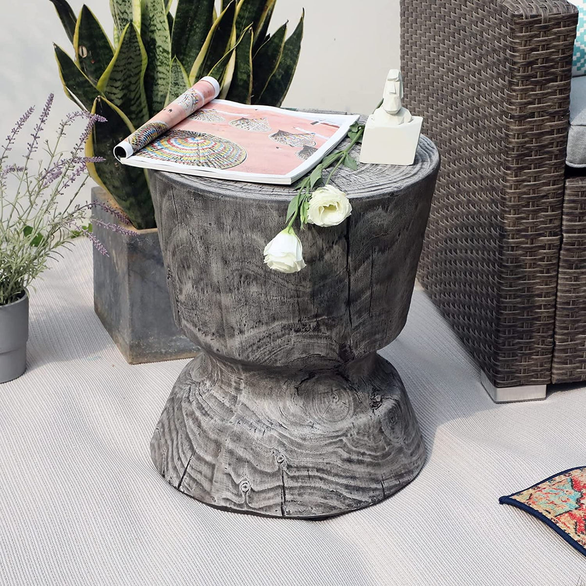 Outdoor Concrete Side Table U162198