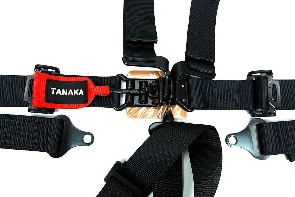 Black 5 Points Safety Harness Set with Shoulder Pads, Pack of 2 F8433