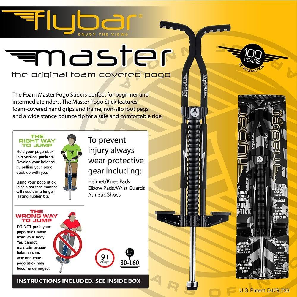 Black/Silver Foam Pogo Stick Y270059