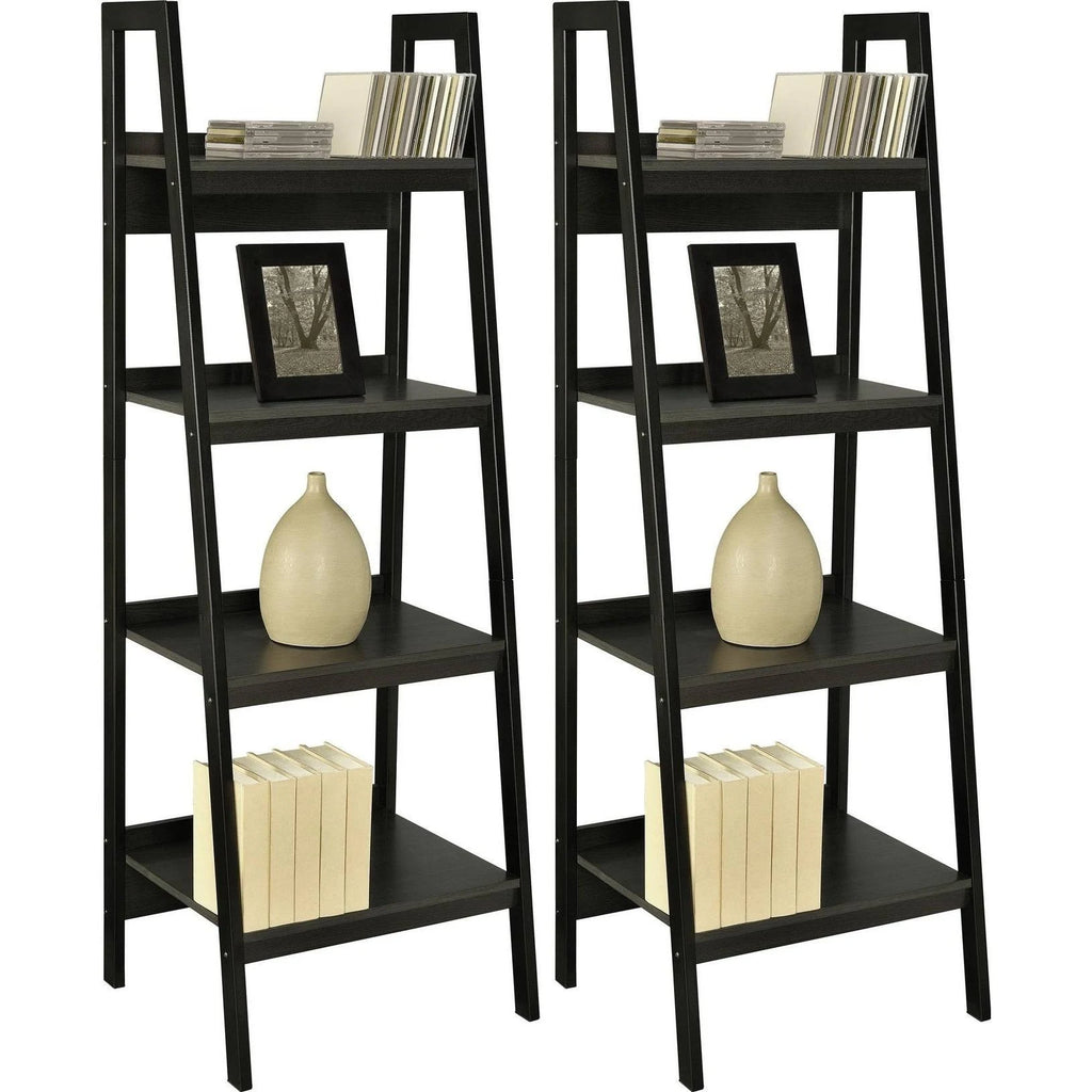 4-Shelf Ladder Bookcase Set of 2 Q628