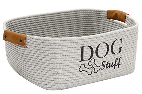 Gray Cotton Dog Toy Storage Bin S68340