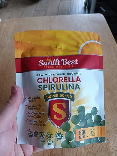 500 Organic Chlorella Spirulina Tablets M35919