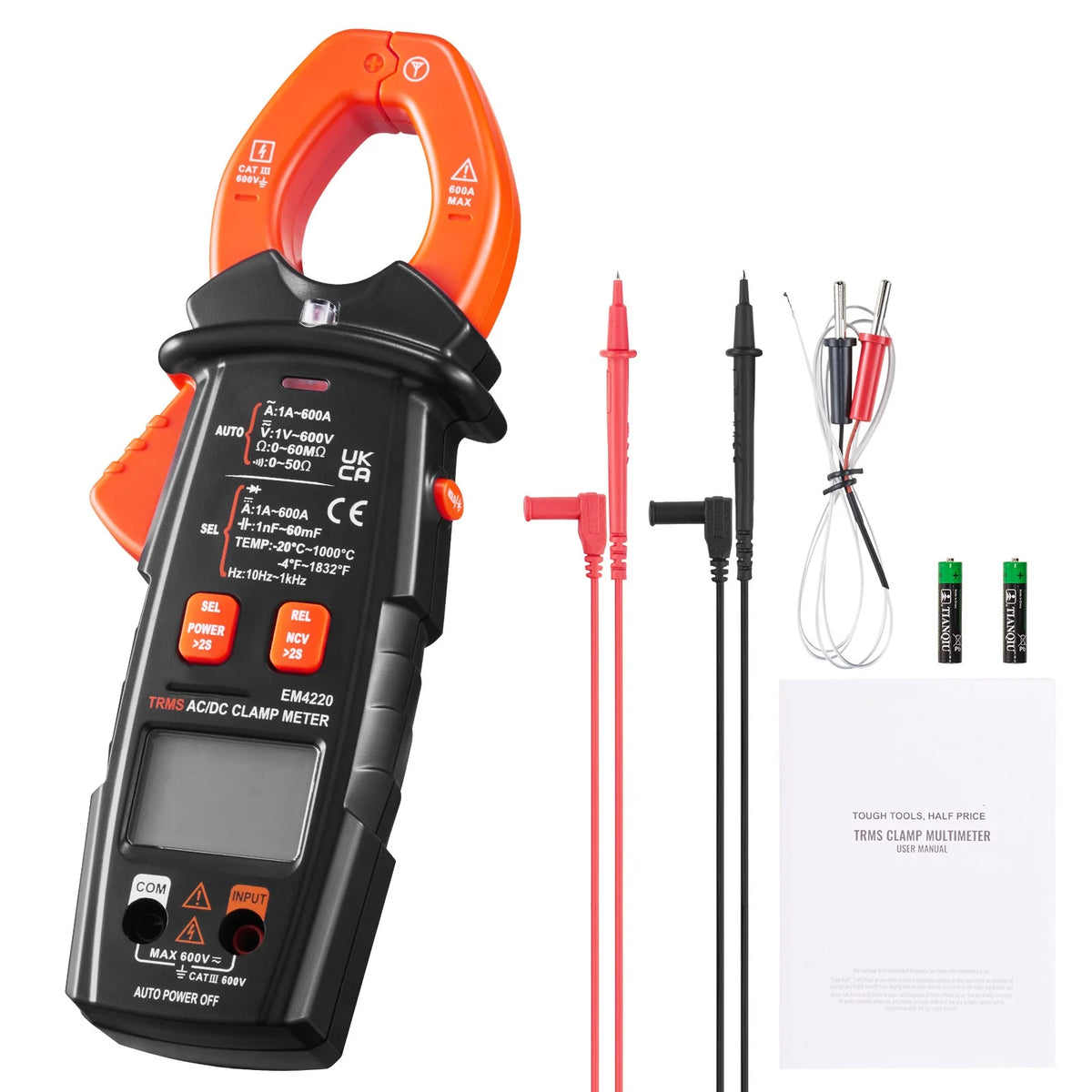 6000 Counts True RMS Digital Clamp Meter K80833