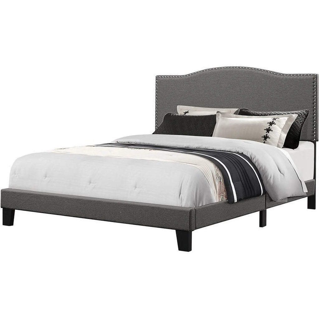 Upholstered Hardwood Queen Bed Y171