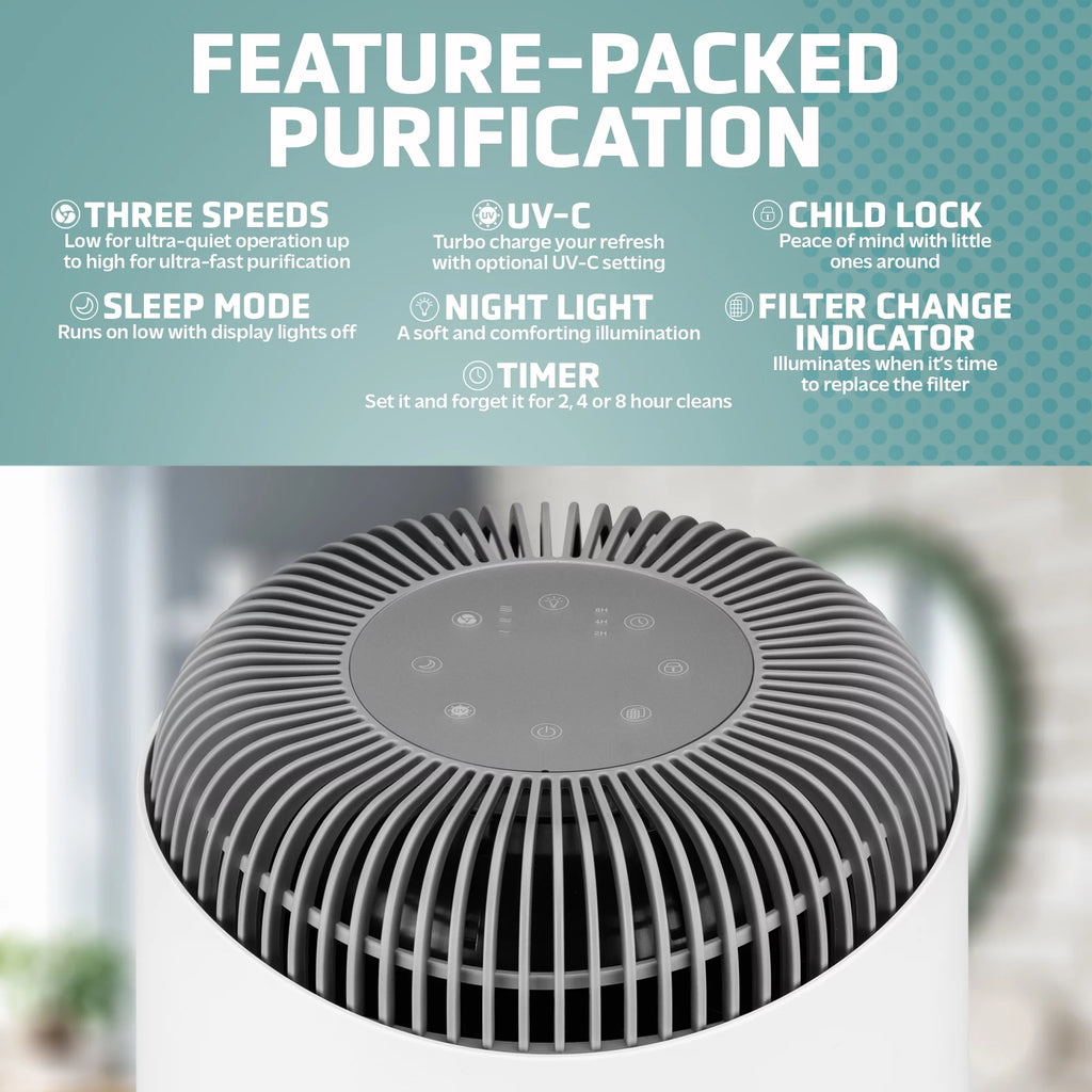 Air Purifier with HEPA Filter, UV-C, 1095 Sq. ft. B8717