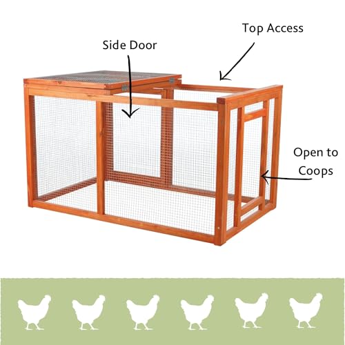 Chicken Outdoor Run with Mesh-Covered Top Y206