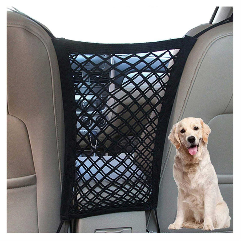 Dog Car Net Barrier with Mesh Organizer Storage Bag P755974