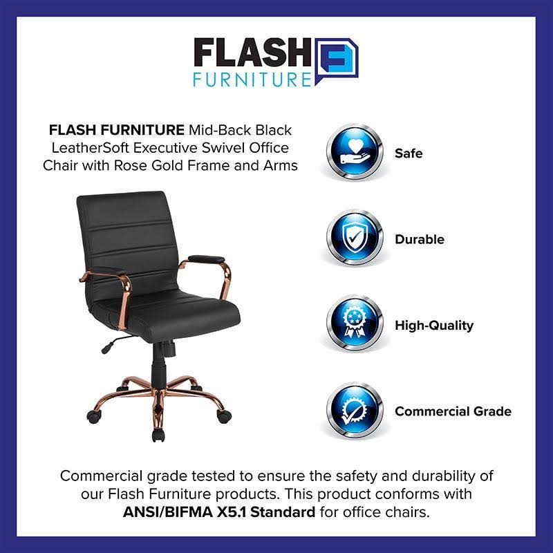 Black Leather Executive Swivel Office Chair J429