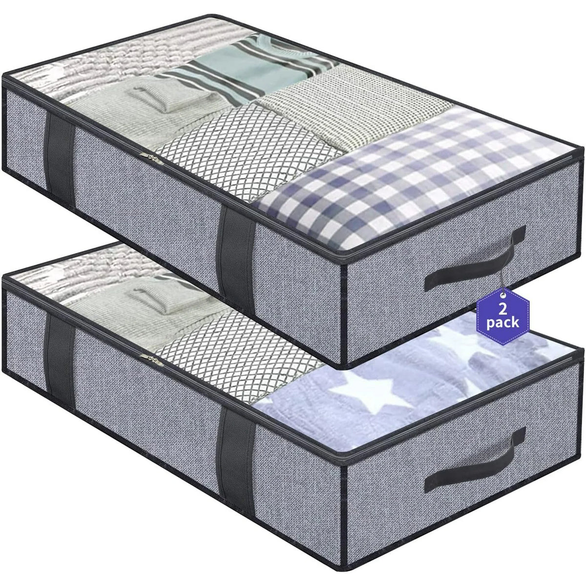 Foldable Underbed Storage Bag with Clear Window Q467