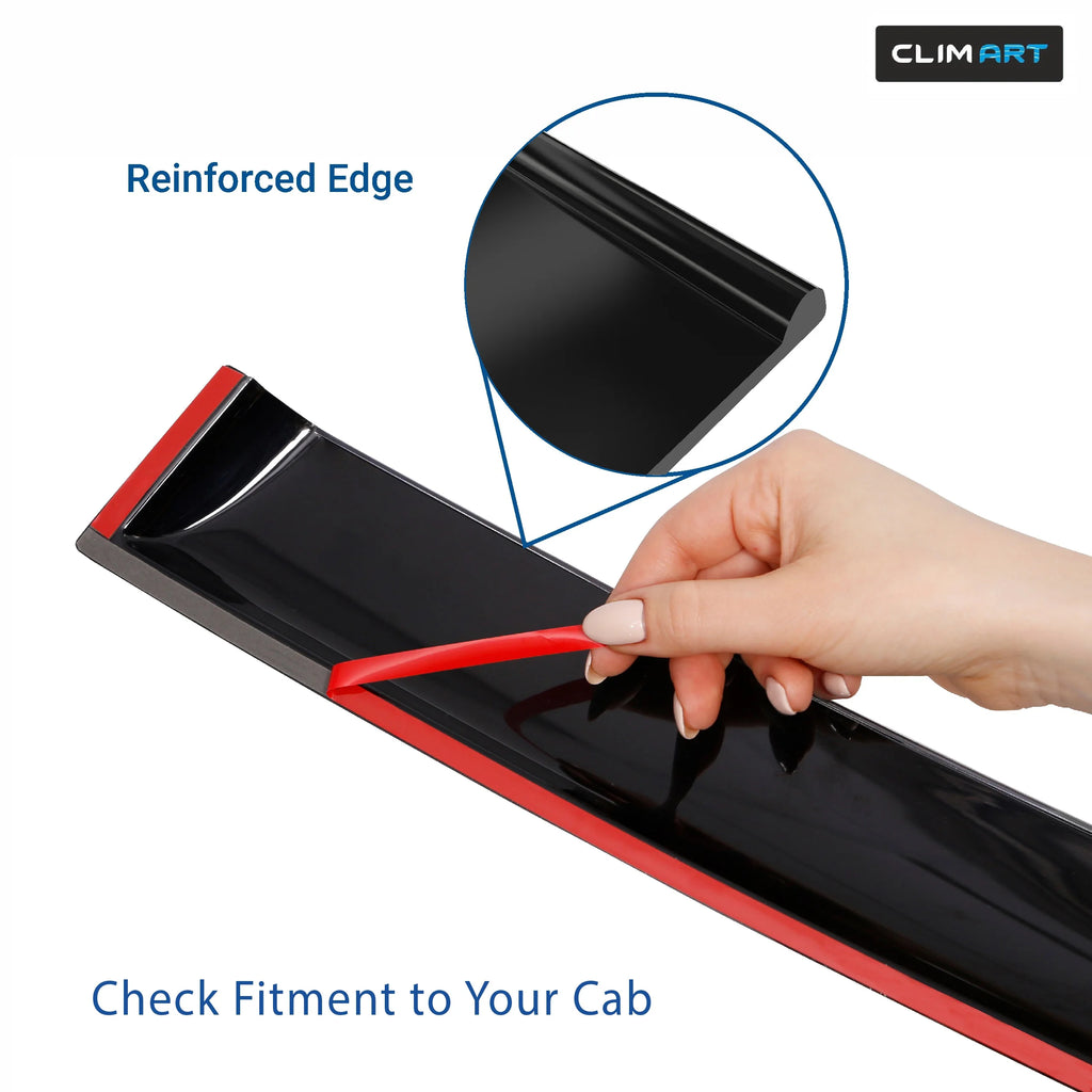 Rain Guards for Chevrolet Silverado 2014-2018 Crew Cab, Tape-on Window Deflectors, 4 pcs. W872637