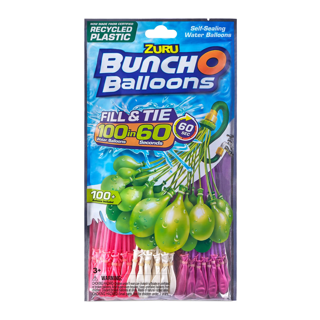 100 Rapid-Filling Self-Sealing Water Balloons 3 Pack T2974