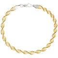Two Tone Twisted Herringbone Chain Necklace 5mm M813