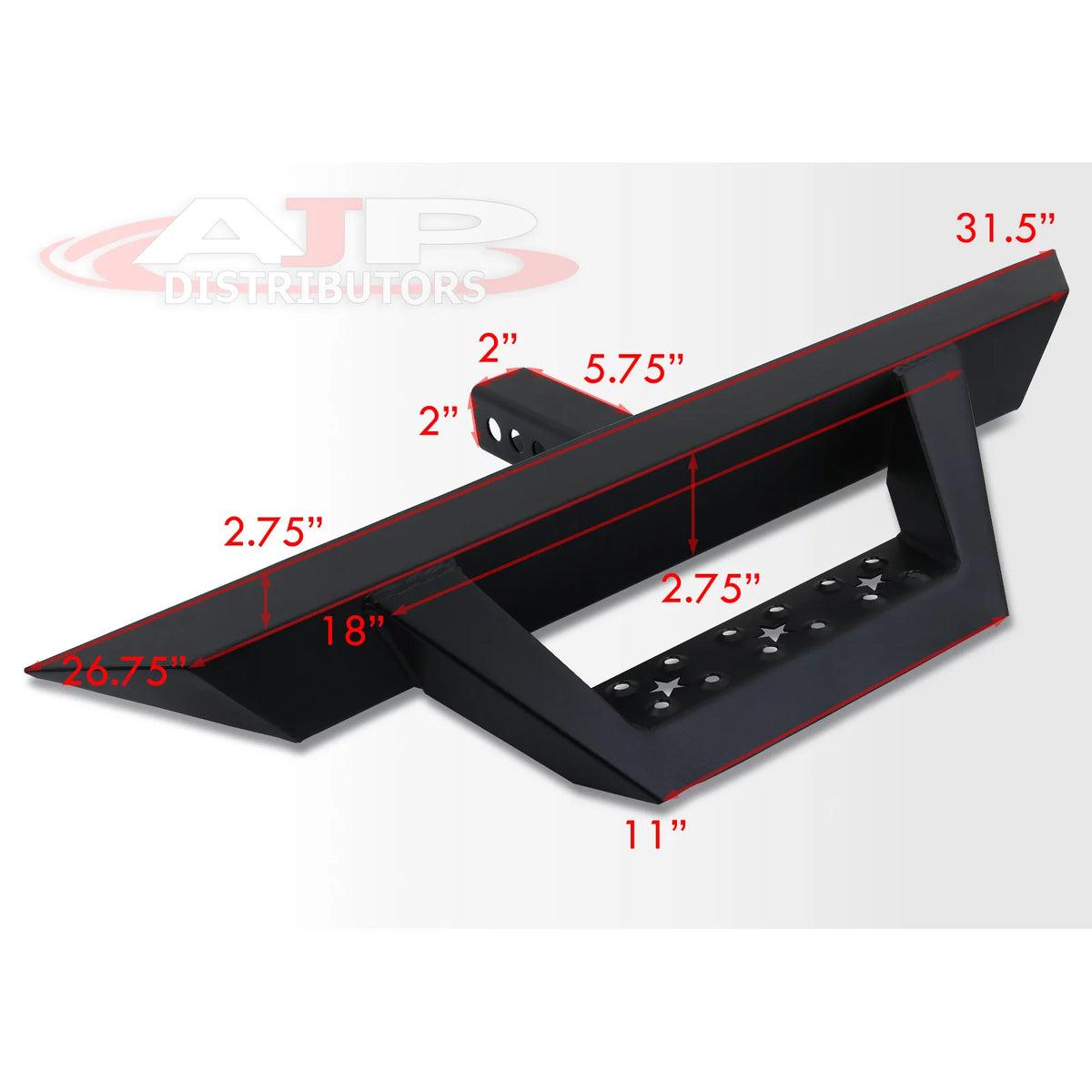 Heavy Duty Steel Exterior Tow Hitch Step Bar 2" Receiver P430