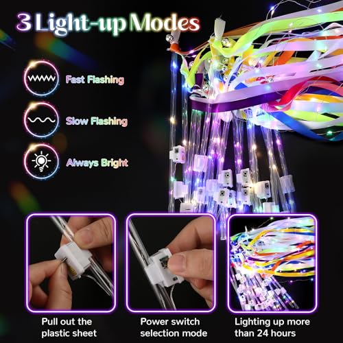 100 PCS Light Up Wands with 3 Colorful Flashing Modes M945