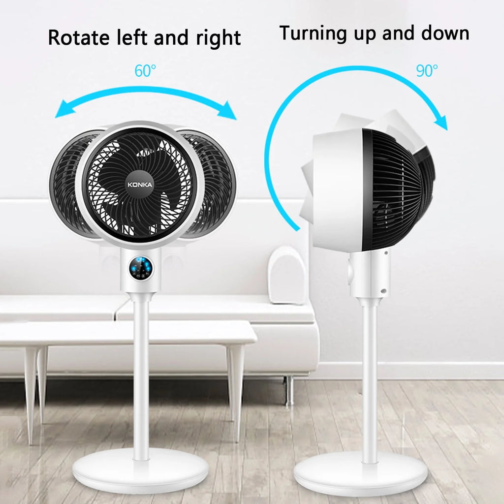 Electric Fan Floor Standing Swing Head Air Circulation Fan Remote Control D4425