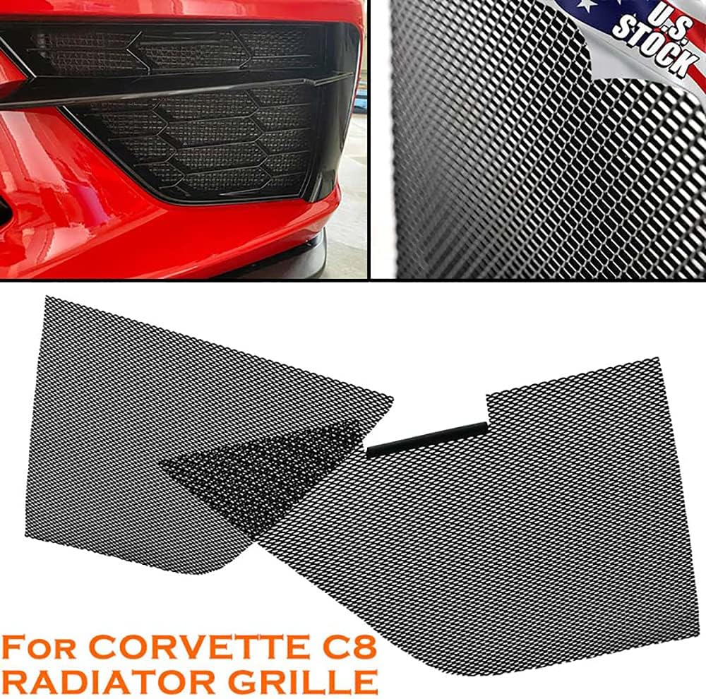 2Pcs Aluminum Car Grille Mesh Set for Corvette C8 2020-2022 R990