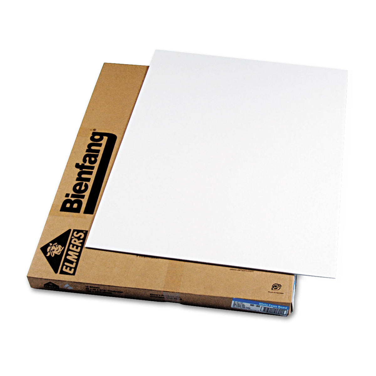 Polystyrene Foam Board, 30 x 40, White Surface and Core, 10/Carton P689