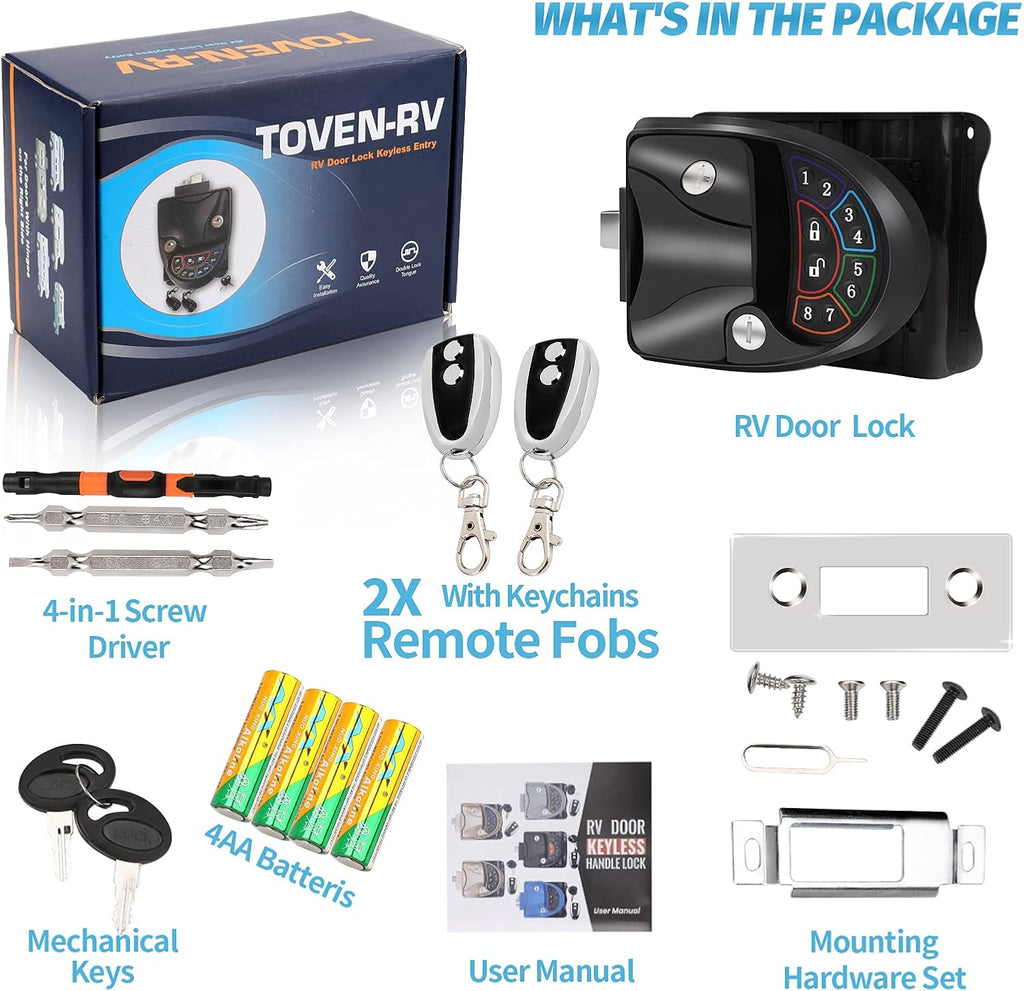 RV Keyless Entry Door Lock with Deadbolt and Silent Mode G4508