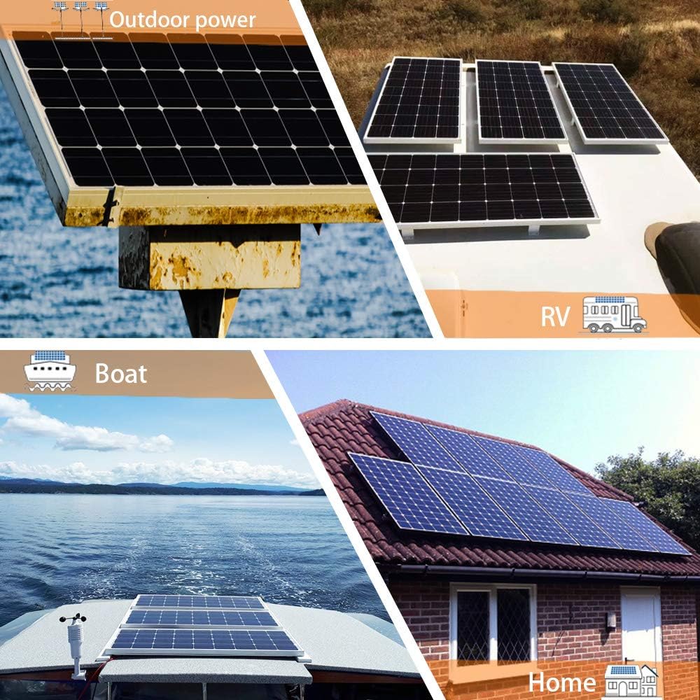 150 Watt 12V Monocrystalline Solar Panel Kit with 20A Charge Controller Q571786