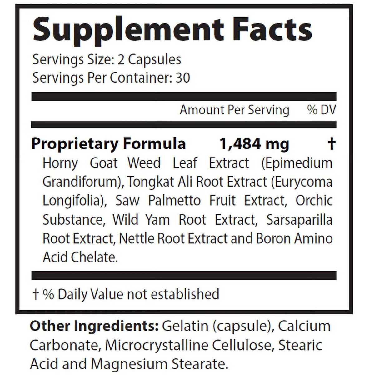 Men’s Health Supplement 1484mg 120 Capsules C626560