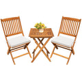 3 Piece Acacia Wood Folding Patio Bistro Set J49530