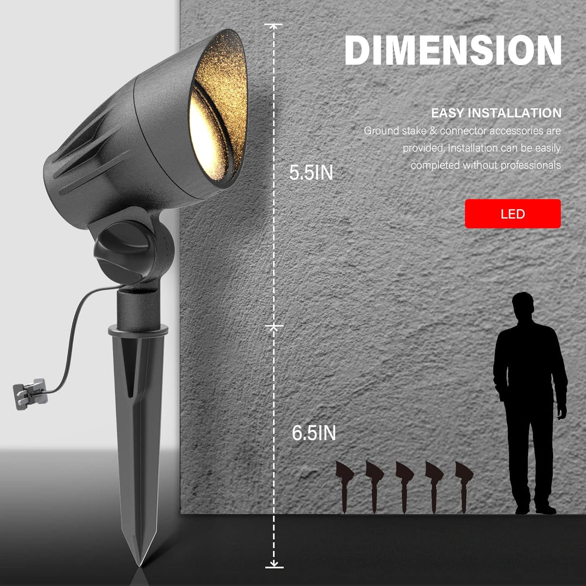 8 Pack LED Landscape Floodlight P659630