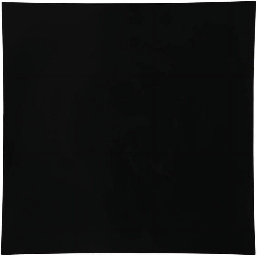 13" Flat Square Black Plastic Plates, 8 R53918