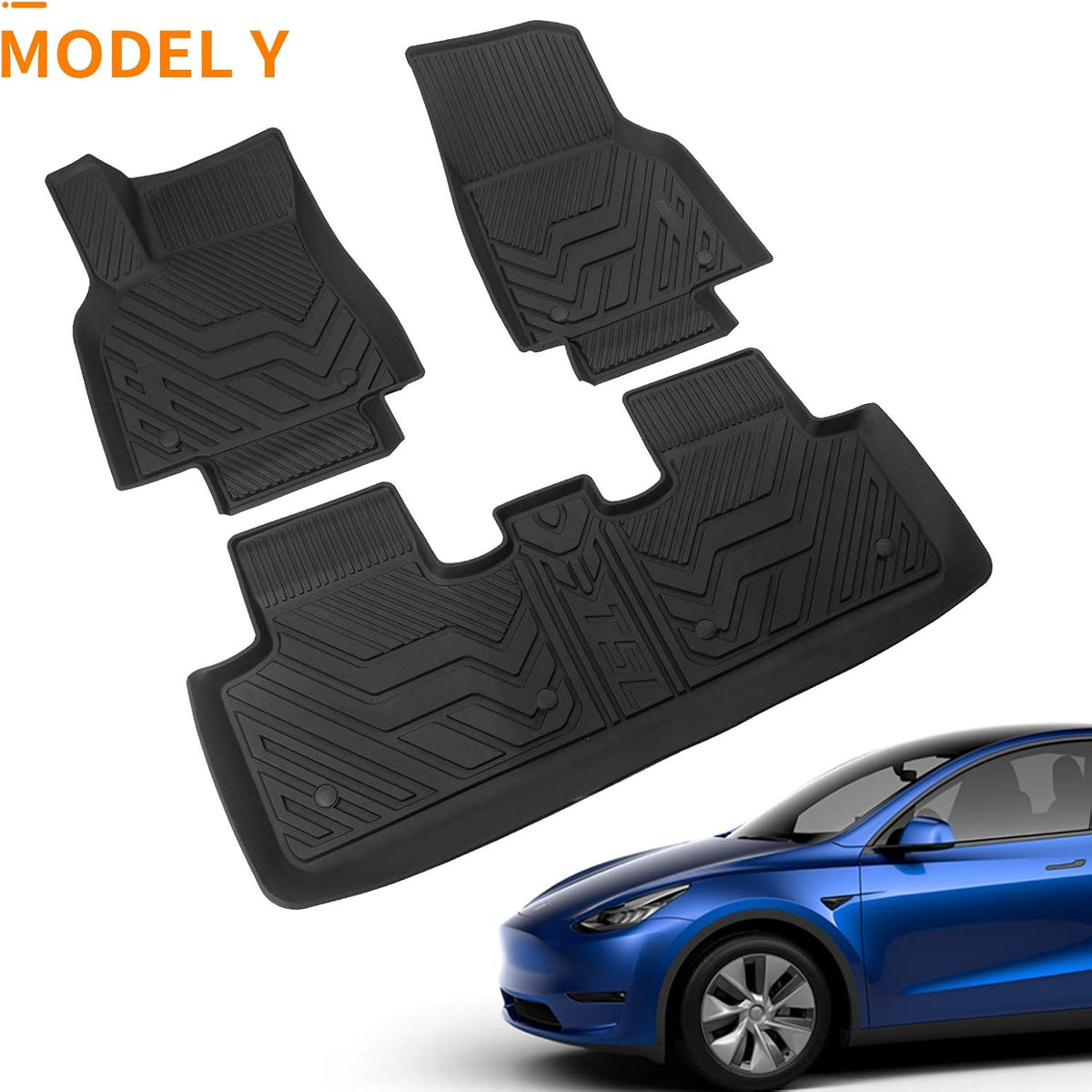 Tesla Model Y Trunk Mats Cargo Liners Floor Mats All Weather V16869