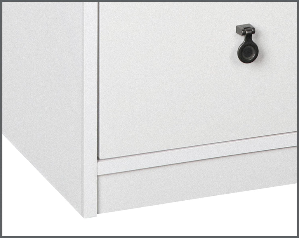 Gray Oak/White 3-Drawer Filing Cabinet S1180