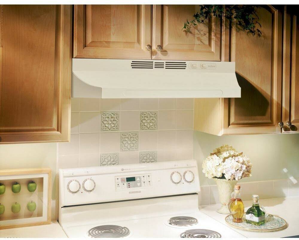 24 in. Ductless Under Cabinet Range Hood with Light in Bisque C48452
