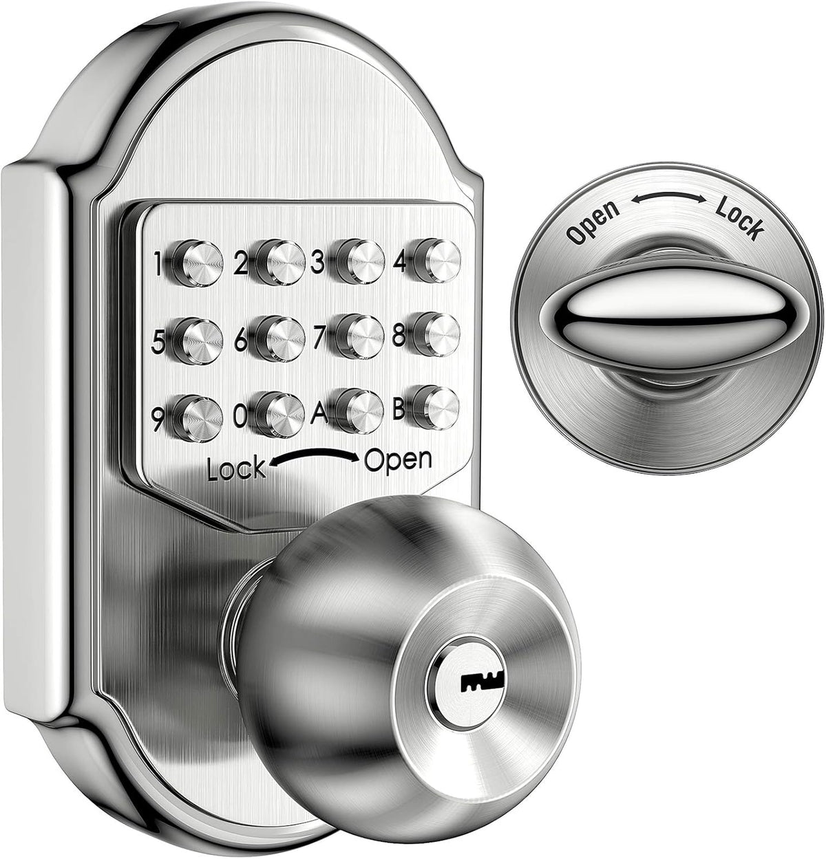 Keyless Entry Keypad Deadbolt Door Lock 304 Stainless Steel Mechanical Y36279