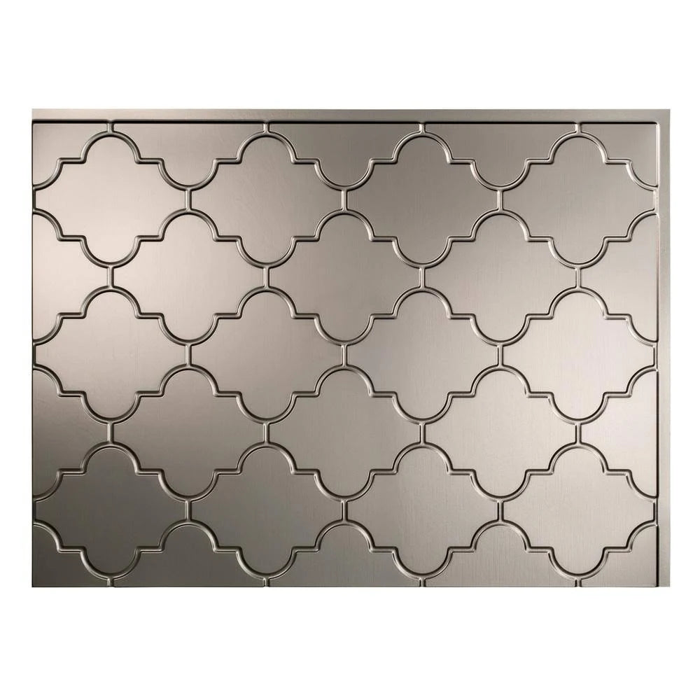 18in x 24in Brushed Nickel Backsplash Panel (5 Pack) Z241