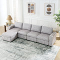 L Shaped Upholstered Modular Sectional Sofa B19564