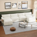 Dark Grey Chenille U Shaped Modular Sofa with Ottoman E303