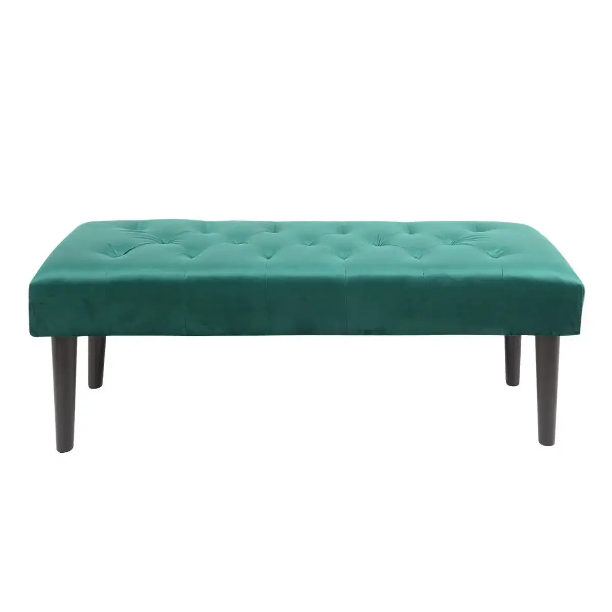 Green Velvet Upholstered Bench with Wooden Legs L853813