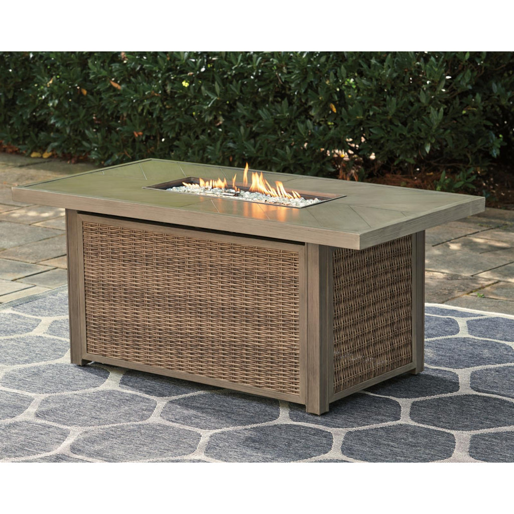 Rectangular Fire Pit Table in Beige C384624