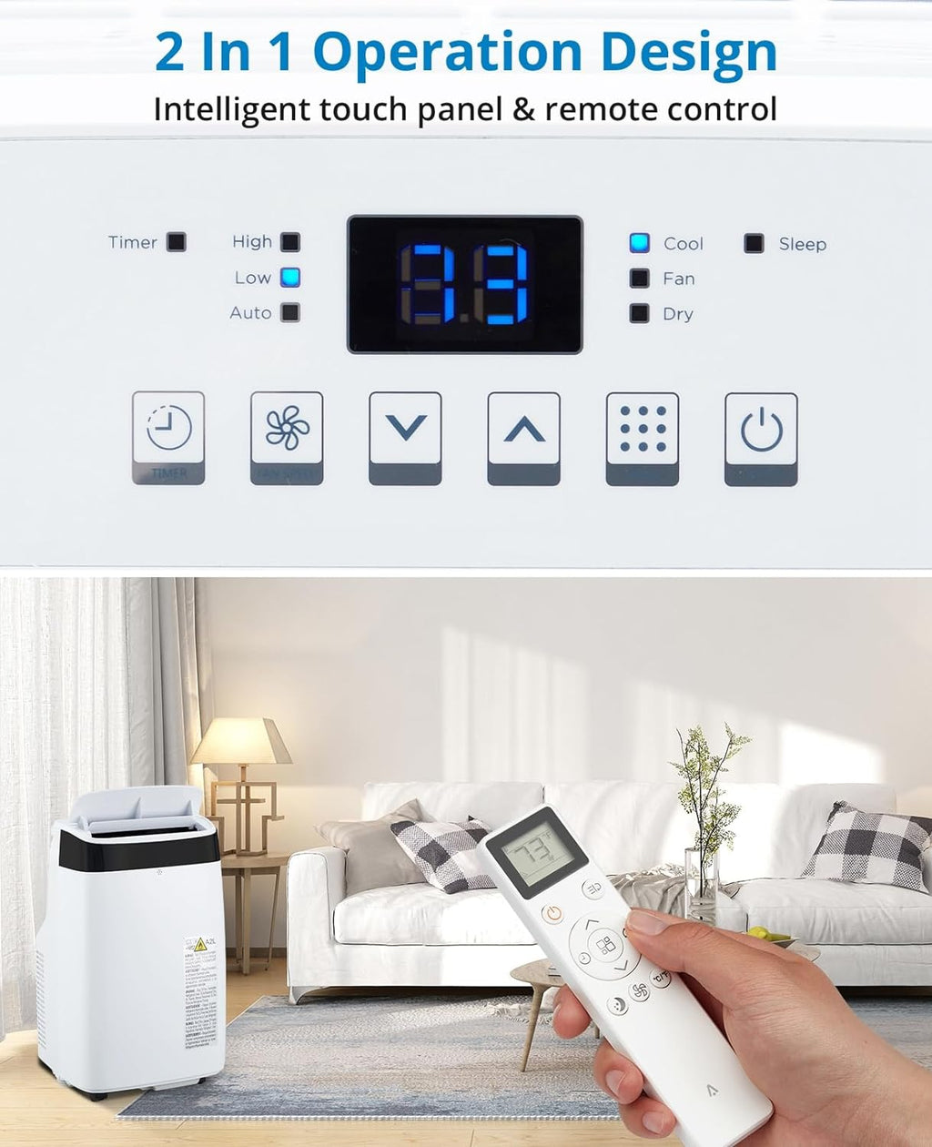 Portable 10000Btu Air Conditioner with Remote Control T7894