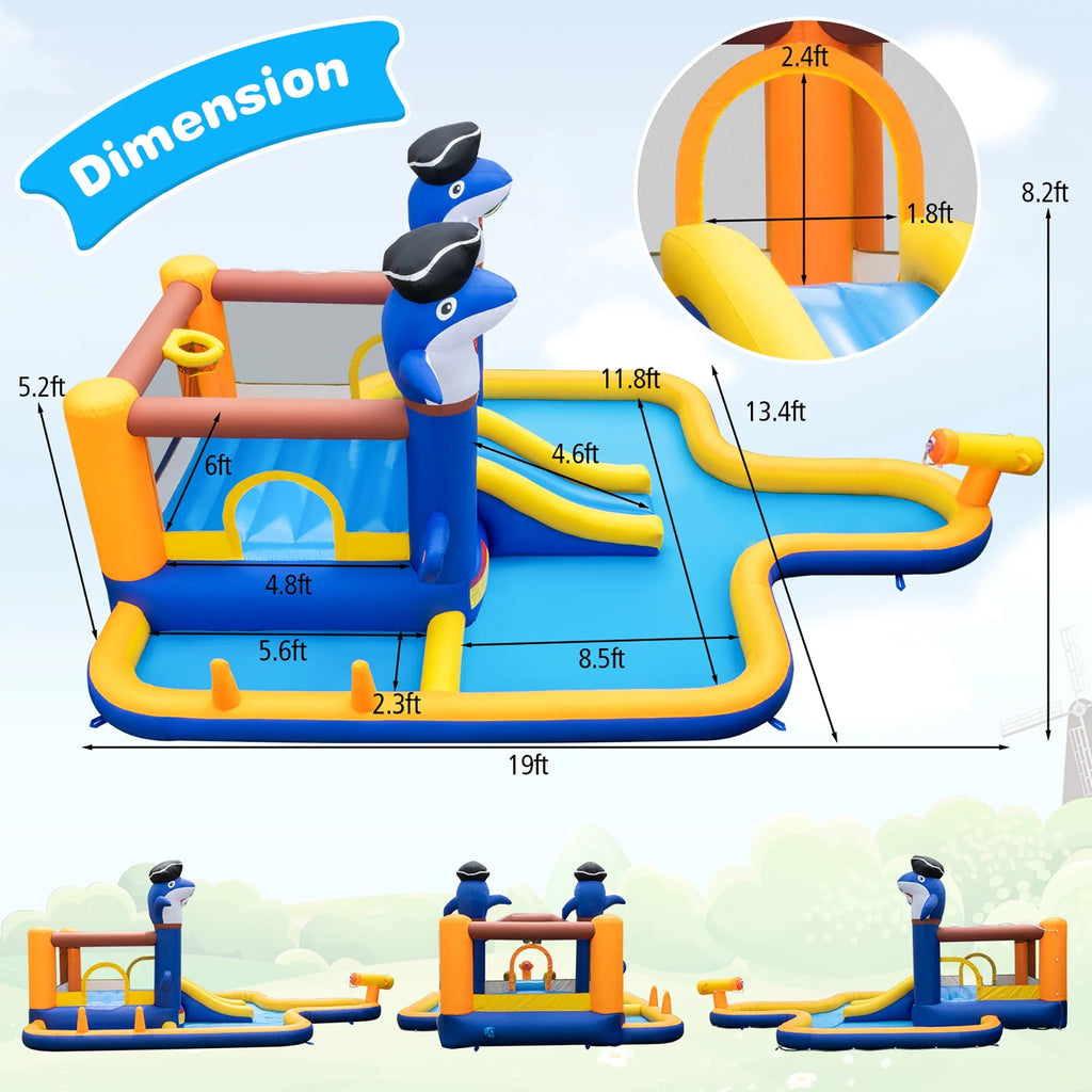 Inflatable Water Slide Park Bounce House Splash Pool T4223