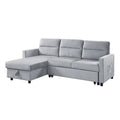 Gray Reversible Sleeper Sofa with Chaise B3987