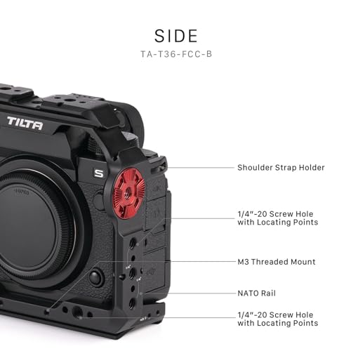 Camera Cage with NATO Rail, Rosette, Cold Shoe, and 1/4"-20 Threads J27599