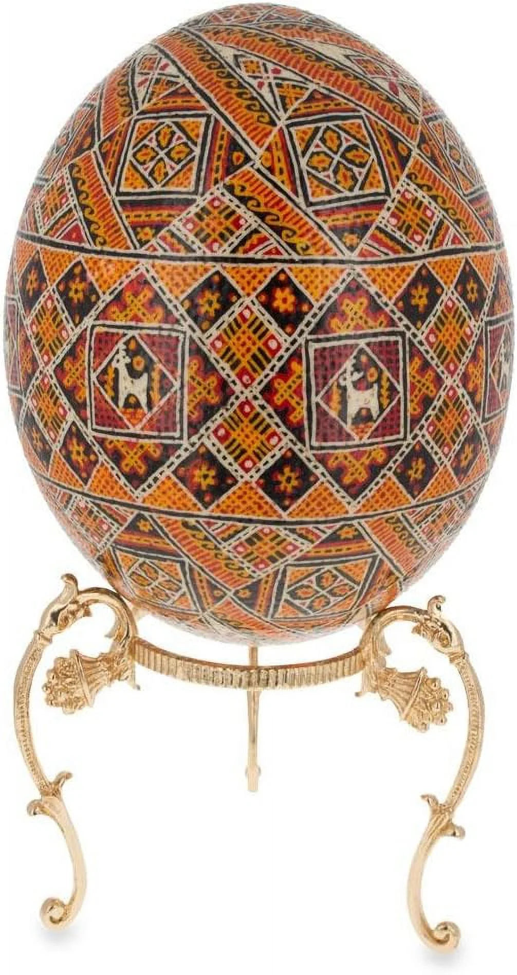 Metal Ostrich Egg Stand Holder 3.6 Inches T510