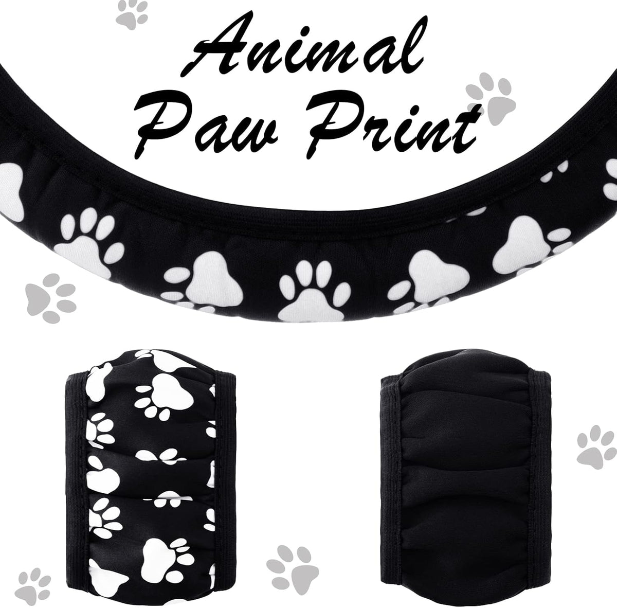 15 Pcs Paw Print Car Seat Cover Full Set F814