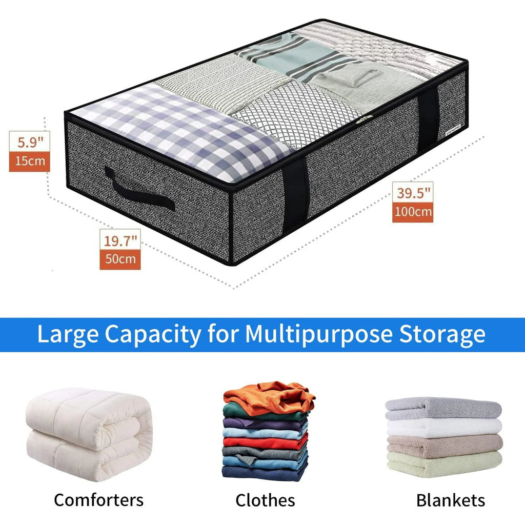Foldable Underbed Storage Bag with Clear Window Q467