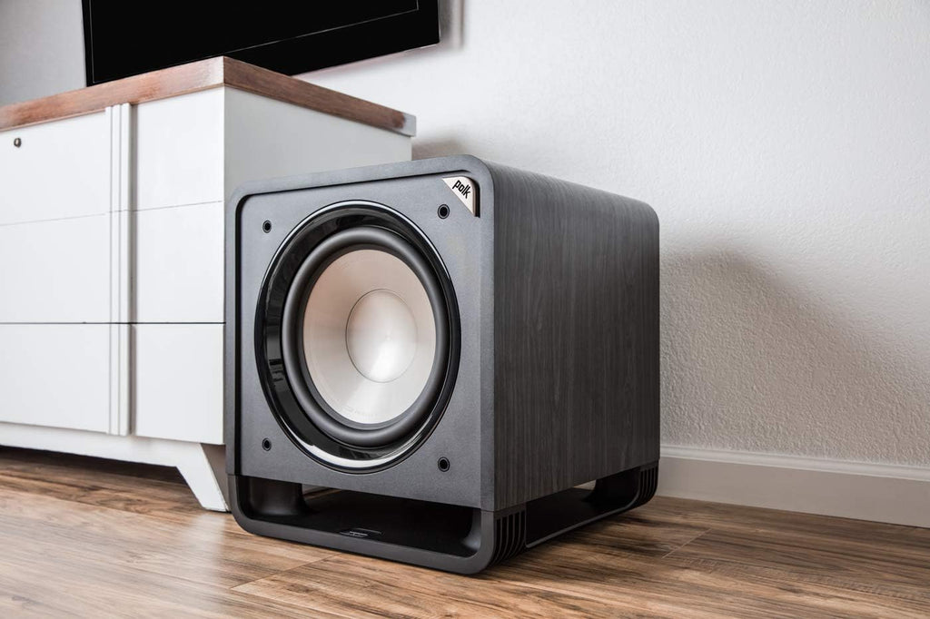 Powered Subwoofer with 12” Woofer, 400W Amp, Washed Black Walnut Q79253