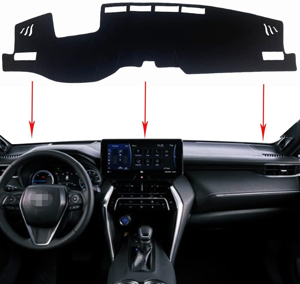 Black Edge Dashboard Cover Mat for Toyota Venza 2021 2022 G419